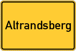 Place name sign Altrandsberg