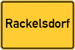 Place name sign Rackelsdorf