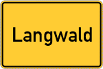 Place name sign Langwald