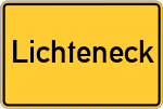 Place name sign Lichteneck, Kreis Kötzting
