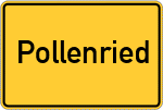 Place name sign Pollenried, Oberpfalz