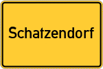 Place name sign Schatzendorf