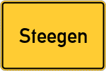 Place name sign Steegen