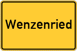 Place name sign Wenzenried