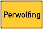 Place name sign Perwolfing