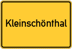 Place name sign Kleinschönthal, Oberpfalz