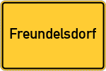 Place name sign Freundelsdorf