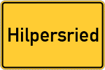 Place name sign Hilpersried