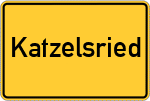 Place name sign Katzelsried