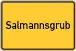 Place name sign Salmannsgrub