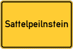 Place name sign Sattelpeilnstein
