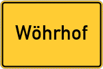 Place name sign Wöhrhof