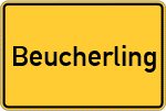 Place name sign Beucherling, Oberpfalz