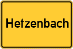 Place name sign Hetzenbach