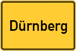 Place name sign Dürnberg, Oberpfalz