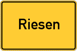 Place name sign Riesen, Oberpfalz