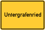 Place name sign Untergrafenried