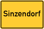 Place name sign Sinzendorf