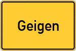 Place name sign Geigen