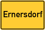 Place name sign Ernersdorf