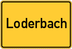 Place name sign Loderbach