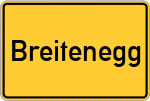 Place name sign Breitenegg, Oberpfalz