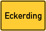 Place name sign Eckerding