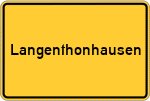 Place name sign Langenthonhausen, Oberpfalz