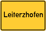Place name sign Leiterzhofen, Oberpfalz