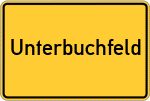 Place name sign Unterbuchfeld