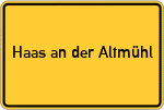 Place name sign Haas an der Altmühl