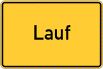 Place name sign Lauf, Oberpfalz