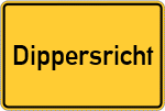 Place name sign Dippersricht