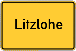 Place name sign Litzlohe