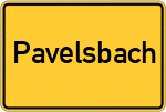 Place name sign Pavelsbach