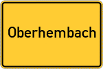 Place name sign Oberhembach