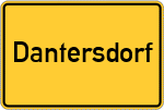 Place name sign Dantersdorf