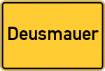 Place name sign Deusmauer