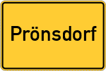 Place name sign Prönsdorf