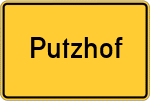 Place name sign Putzhof
