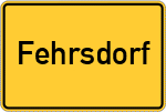 Place name sign Fehrsdorf
