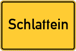 Place name sign Schlattein