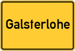 Place name sign Galsterlohe