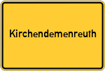 Place name sign Kirchendemenreuth