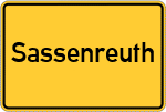 Place name sign Sassenreuth