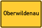 Place name sign Oberwildenau