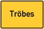 Place name sign Tröbes