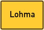 Place name sign Lohma