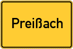 Place name sign Preißach, Oberpfalz