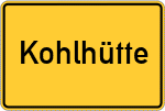 Place name sign Kohlhütte